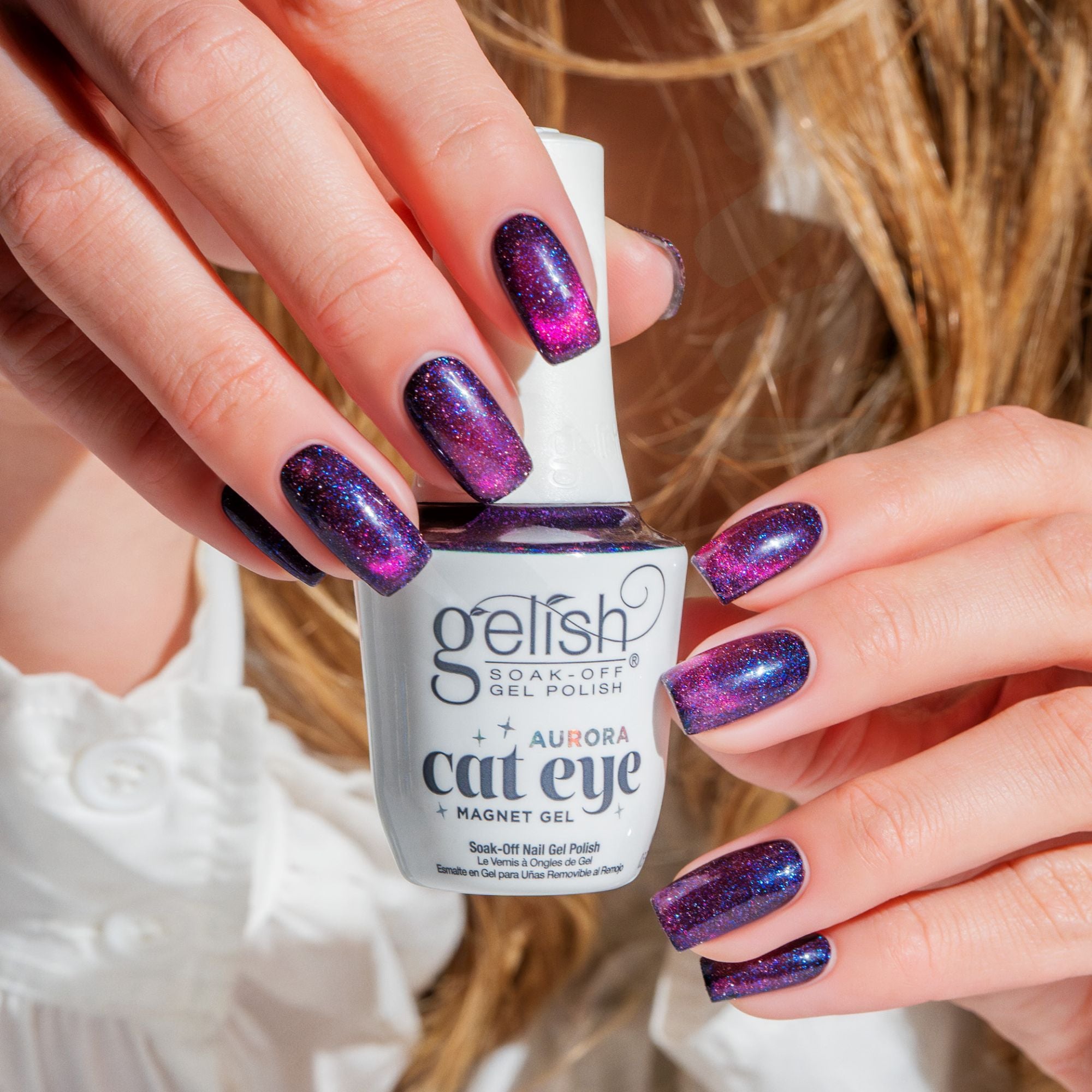 Love At First Light (Magenta) - Gelish Cat Eye Aurora Magnetic