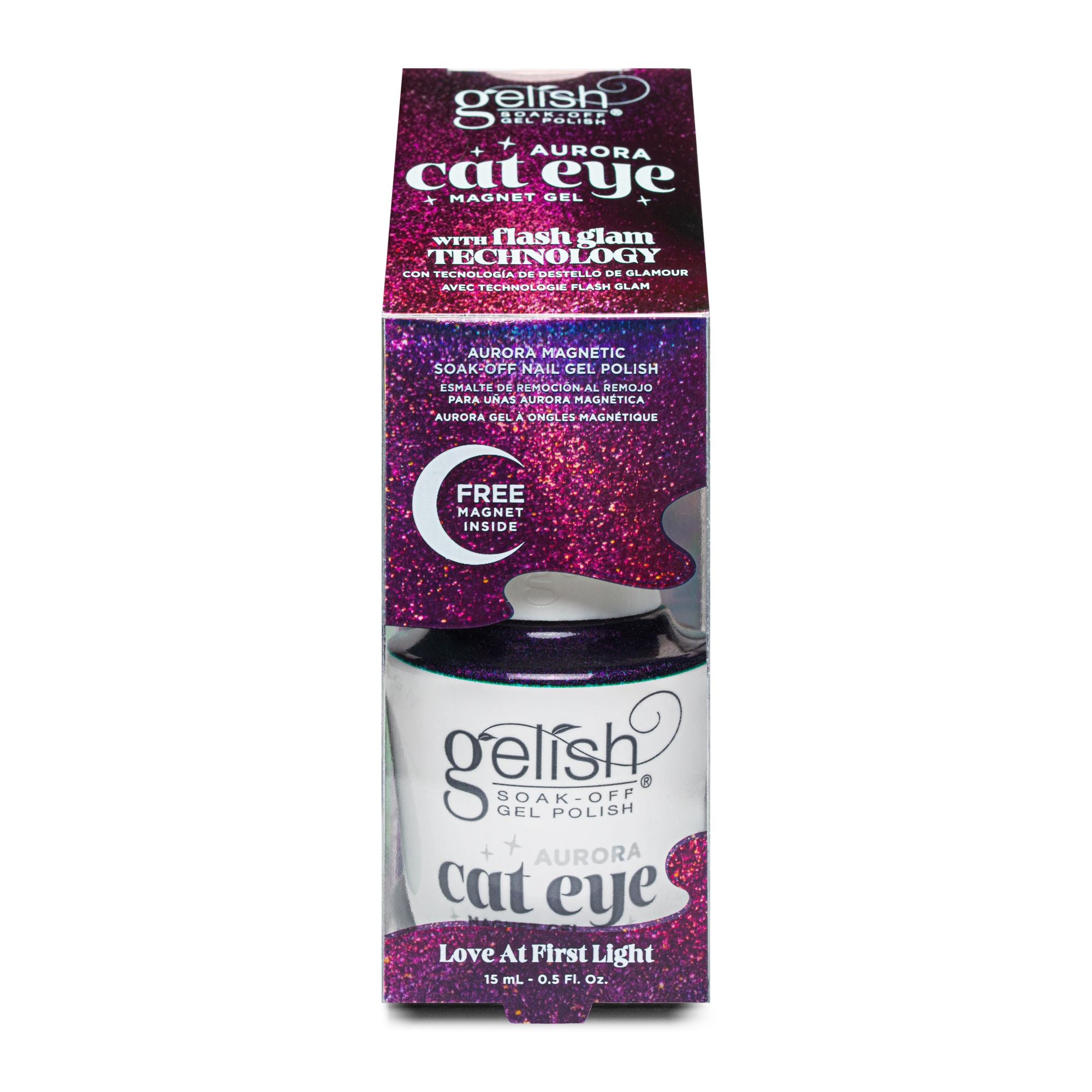 Love At First Light (Magenta) - Gelish Cat Eye Aurora Magnetic