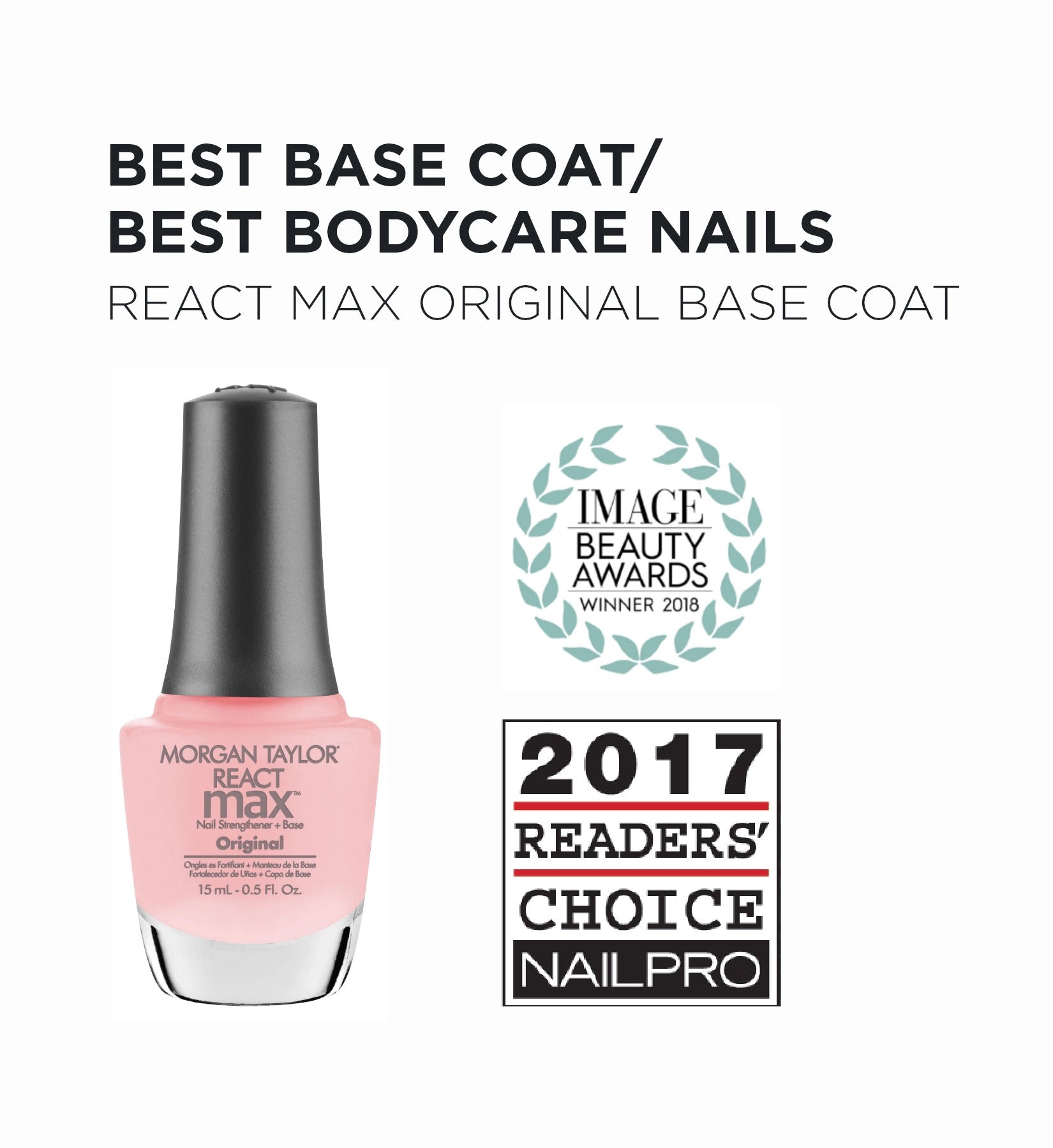 REACTmax Original Nail Strengthener and Extended Wear Base Coat