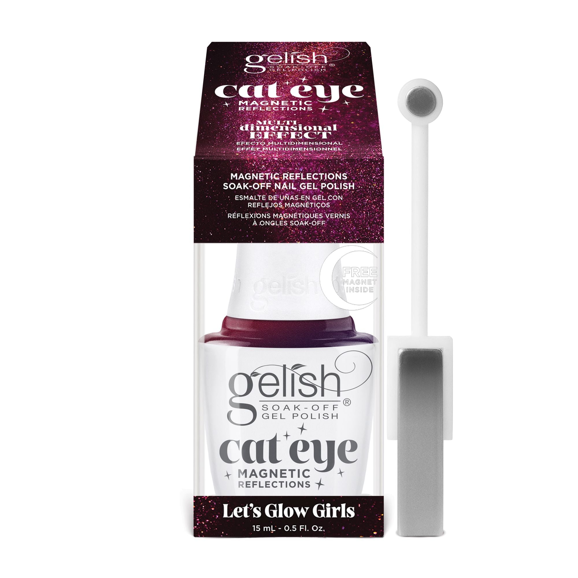 Let's Glow Girls (Pink) - Gelish Cat Eye Magenetic Reflections