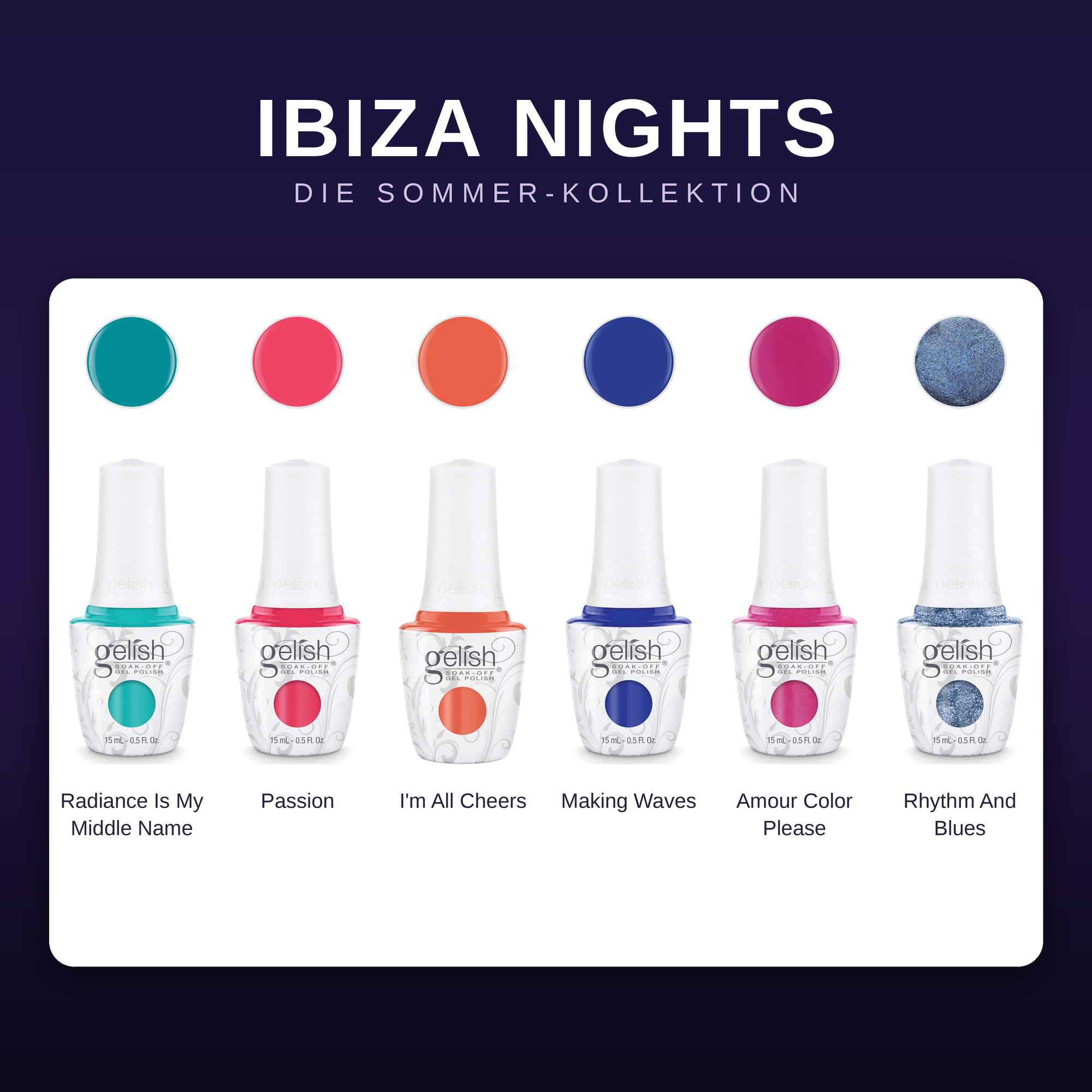 Gelish Ibiza Nights Bundle - 6x 15ml
