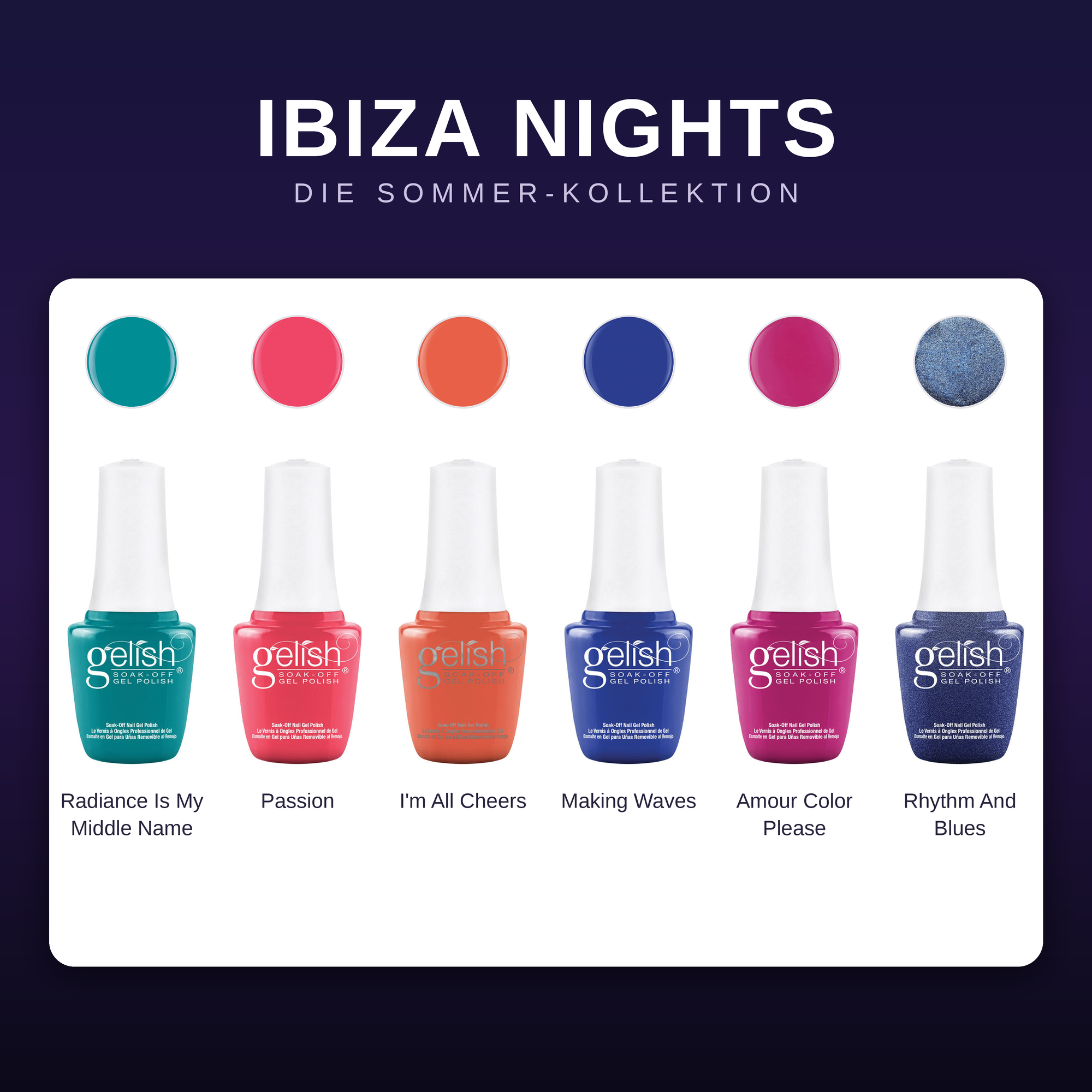 Gelish Ibiza Nights Bundle - 6x 9ml
