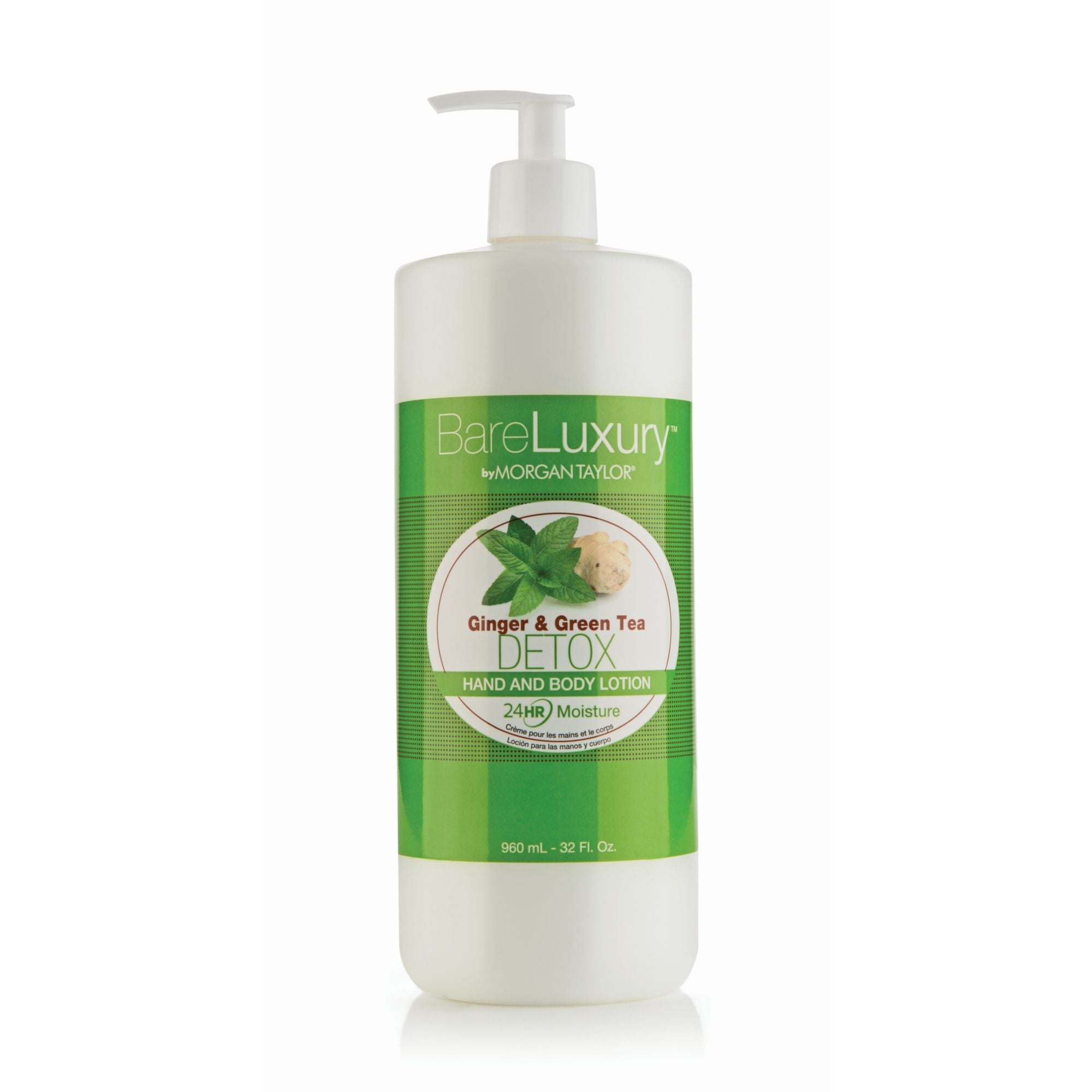 Hand & Body Lotion - Ginger & Green Tea - Detox  - BareLuxury™ - 946 ml