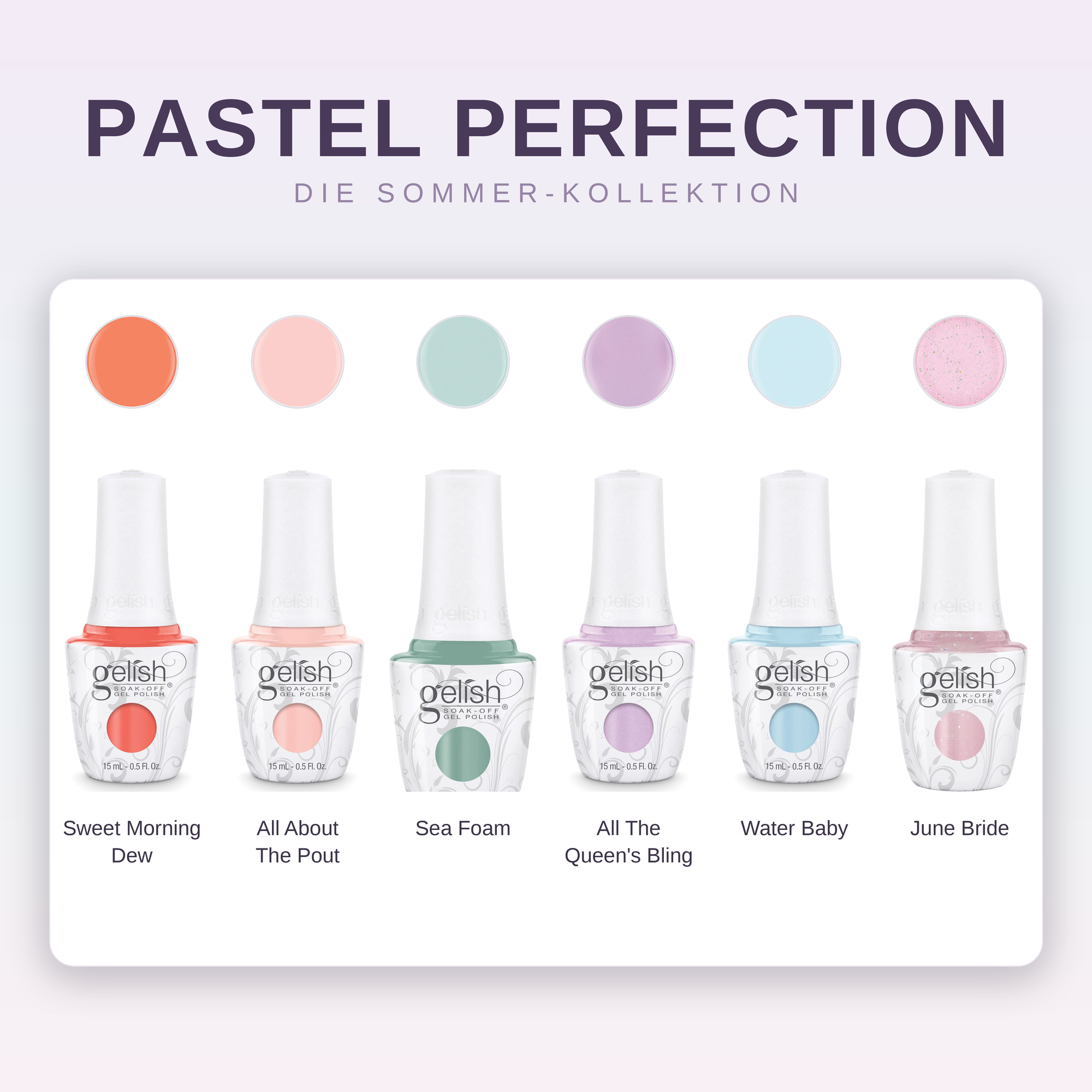 Gelish Pastel Perfection Bundle - 6x 15ml